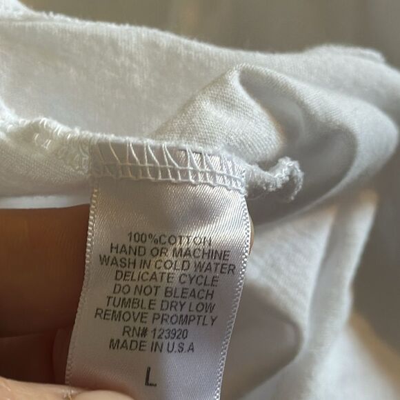 LAmade Women’s White Long Sleeve Crewneck Top, Size L - Picture 6 of 6